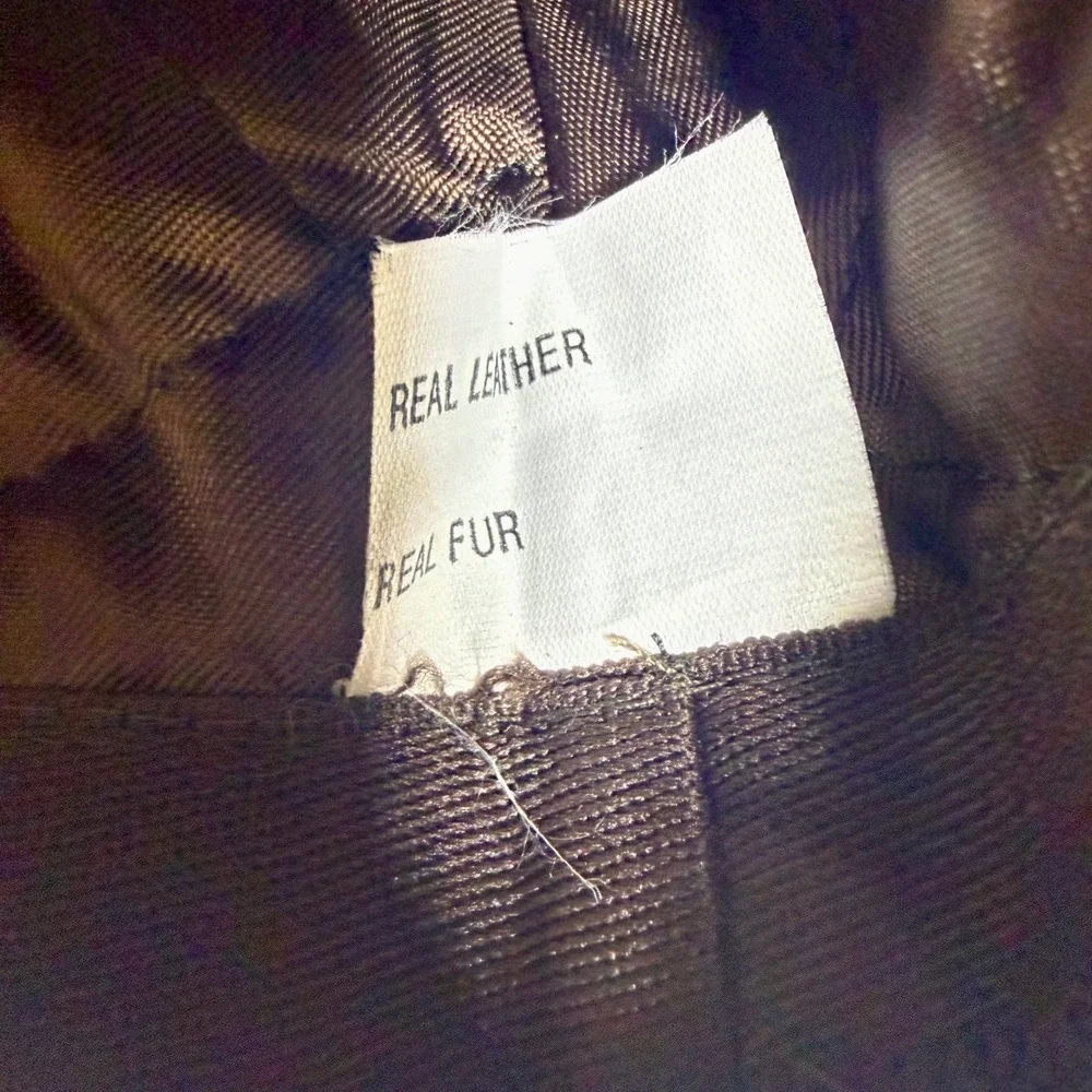 Vintage Seifter Associates Brown Real Fur Leather Winter Hat Made n Italy Unisex